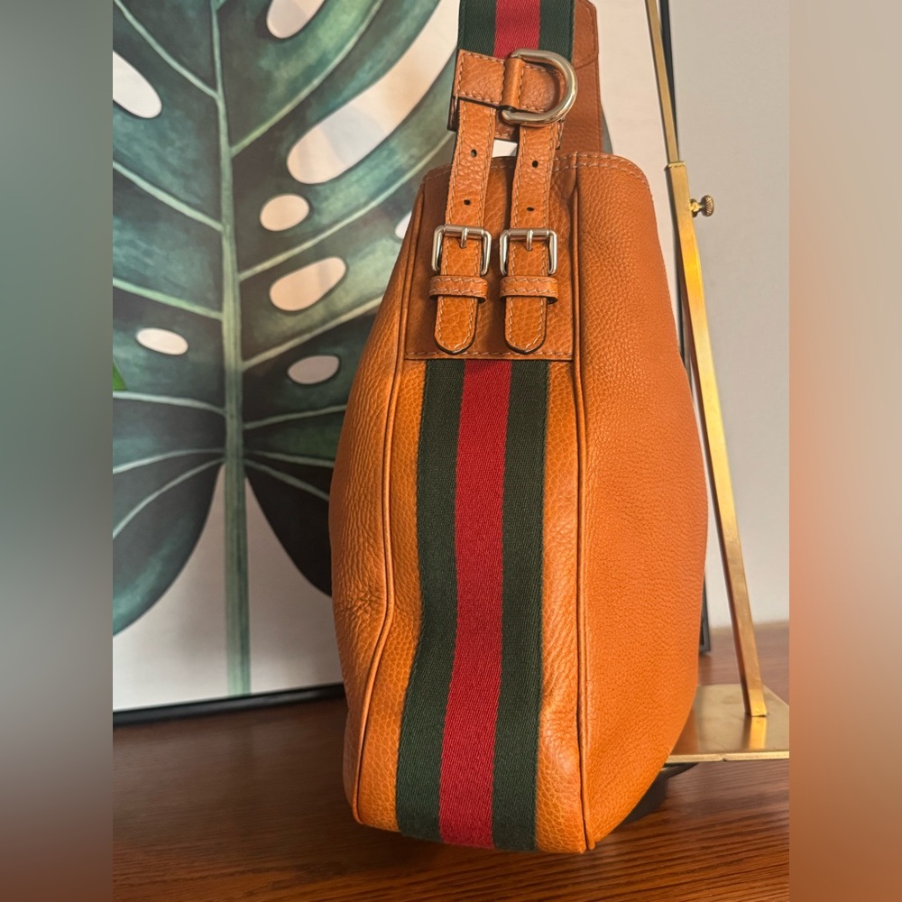 Gucci Heritage Grained Leather Sherry Line Shoulder Bag COA - Picture 6 of 13